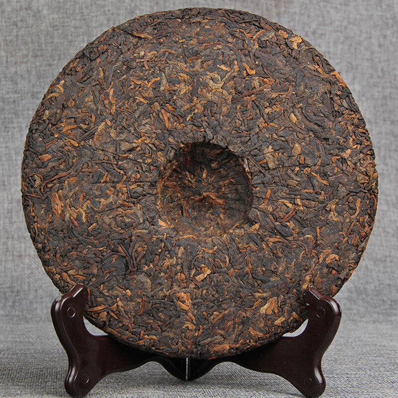 357g High Quality Black Tea Golden Bud Ripe Tea Big Leaf Aromatic Pu'er Tea Cake