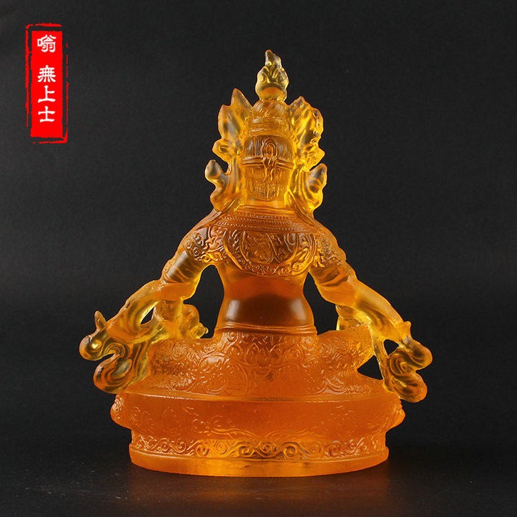 Traditional Yellow Jambhala Buddha Statue Esoteric Buddhism Vajrayana Ornament