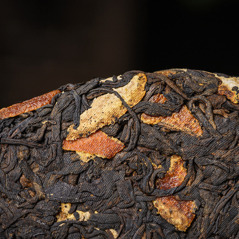 2021 Bangyu Chenpi Puerh Tea Ripe Tea Cake Ancient Puer Tea 357g