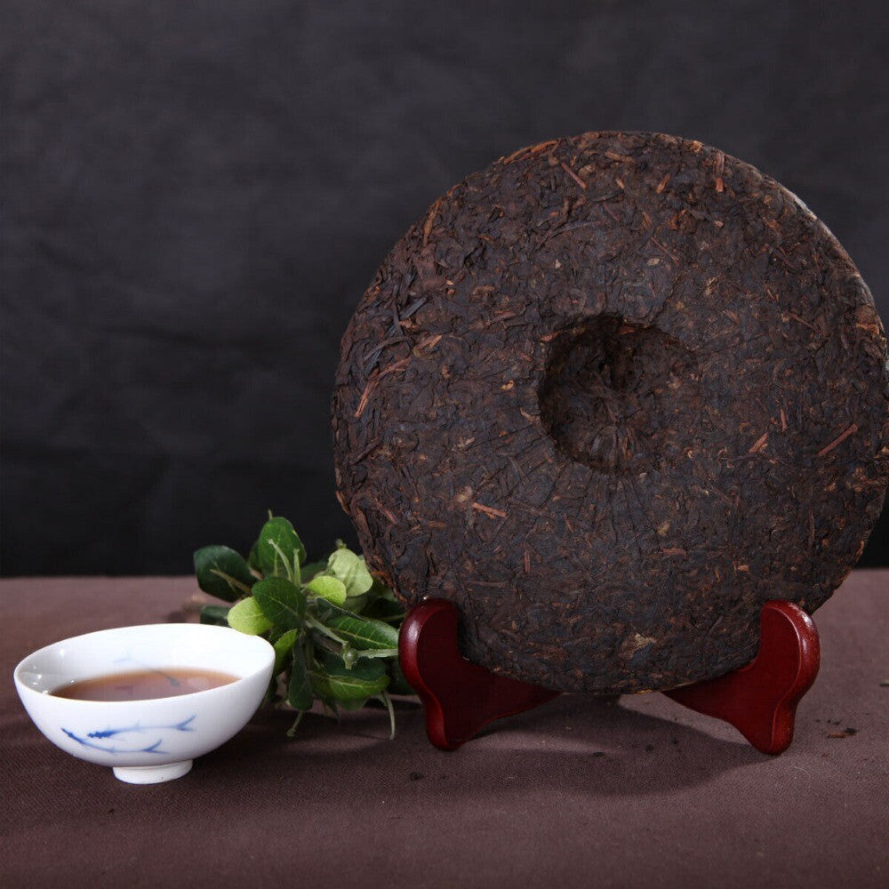 357g Yunnan High Mountain Ripe Pu-erh Tea Cake | Premium Big Tree Cooked Puerh