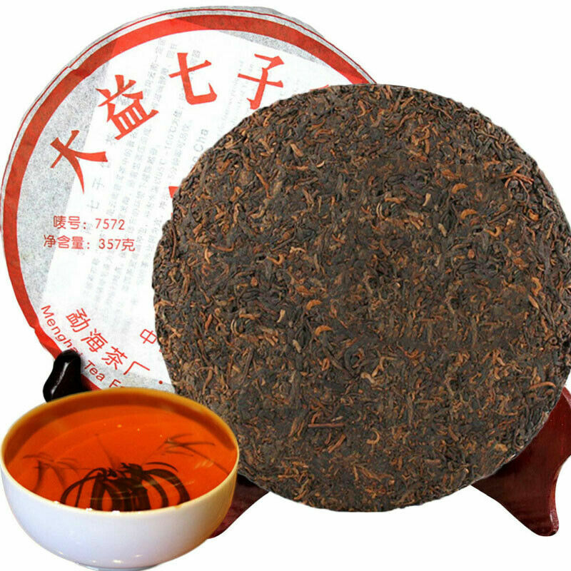 Green Food 100% Authentic TAETEA Nian Ripe Pu-erh Tea Menghai Dayi 357g Puer Tea
