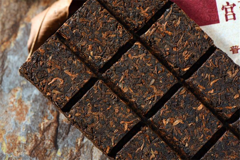 Brick Tea Yunnan Puerh Tea Ripe Tea 80g Brick Pu Erh Tea Pu er Health care tea