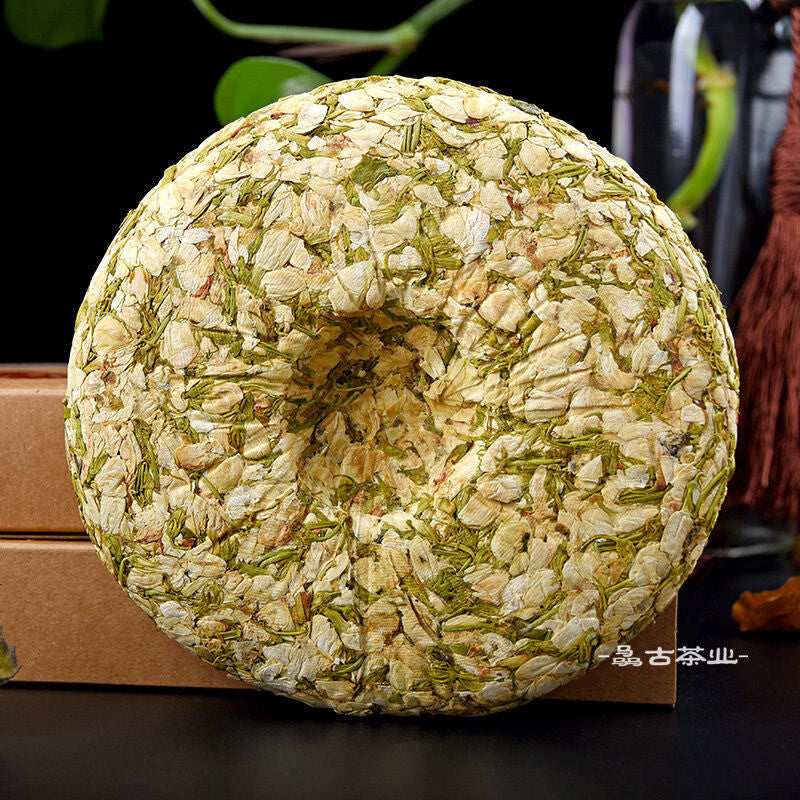 Jasmine Aroma Dried Flower Tea Cake Blooming Tea Nectar Scented Herbal Tea 茉莉花茶