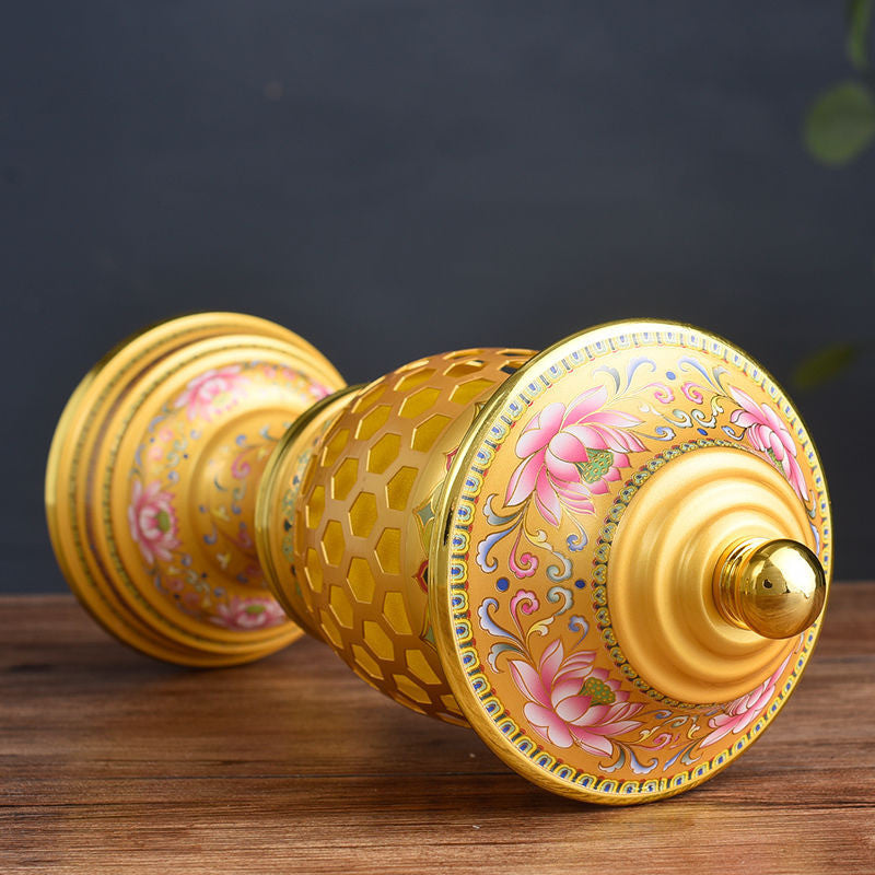 24cm Enamel Color Buddha Lamp Buddhist Altar Temple Worship LED Buddha Lamp