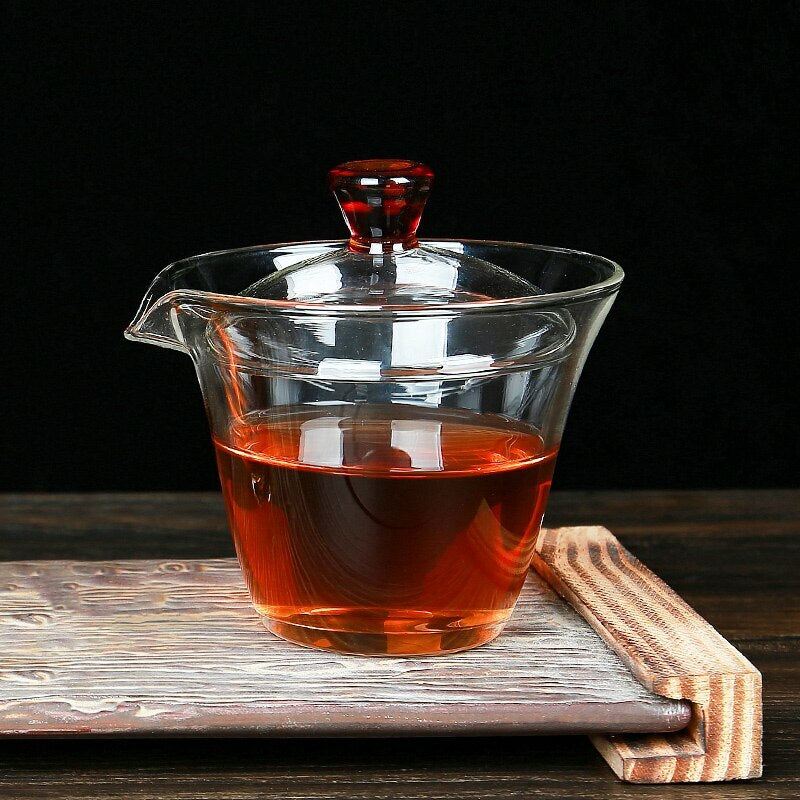 Heat Resistant Glass Gaiwan Teapot Gaiwan Tea Cup Bowl Kung Fu Tea Set Tureen
