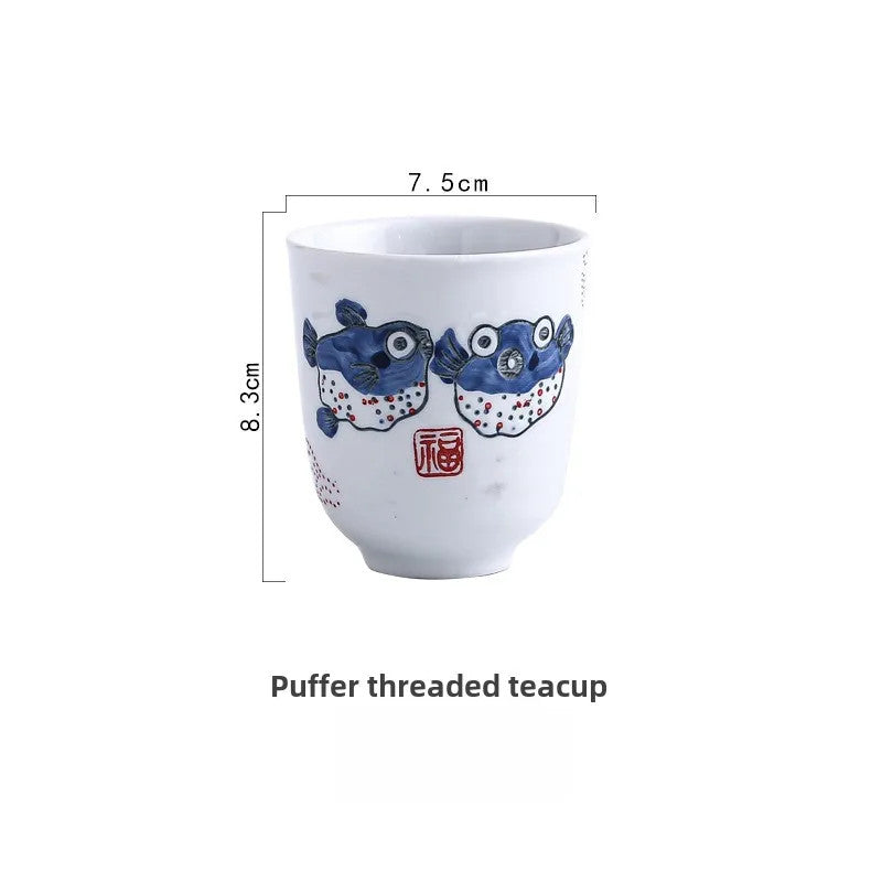 180ml Ceramic Handpainted Tea Cup Master Cup Tea Tasting Cup Kungfu Teaware