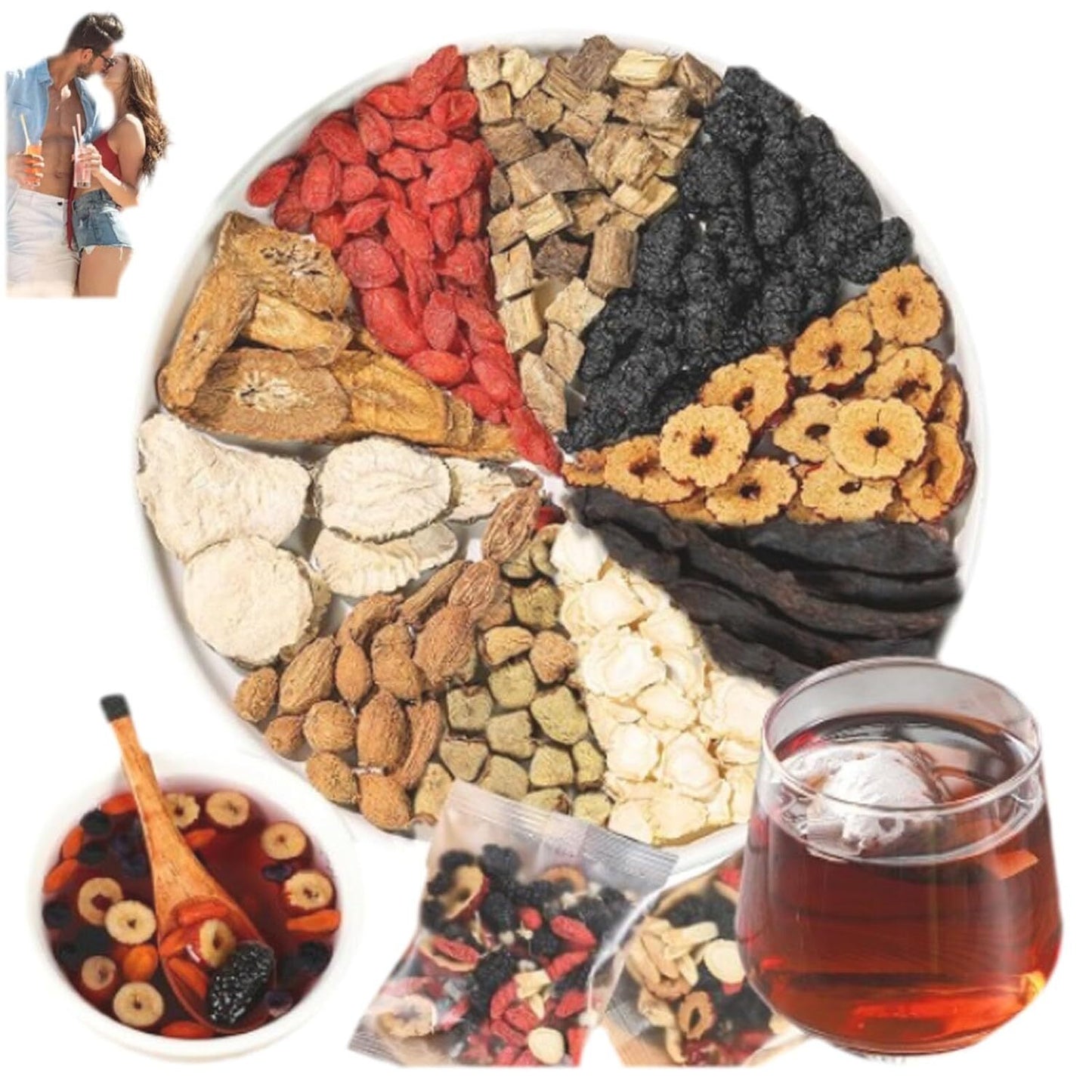 Kidney Tea Formula Ginseng Six Treasure Chinese Herbal Tea