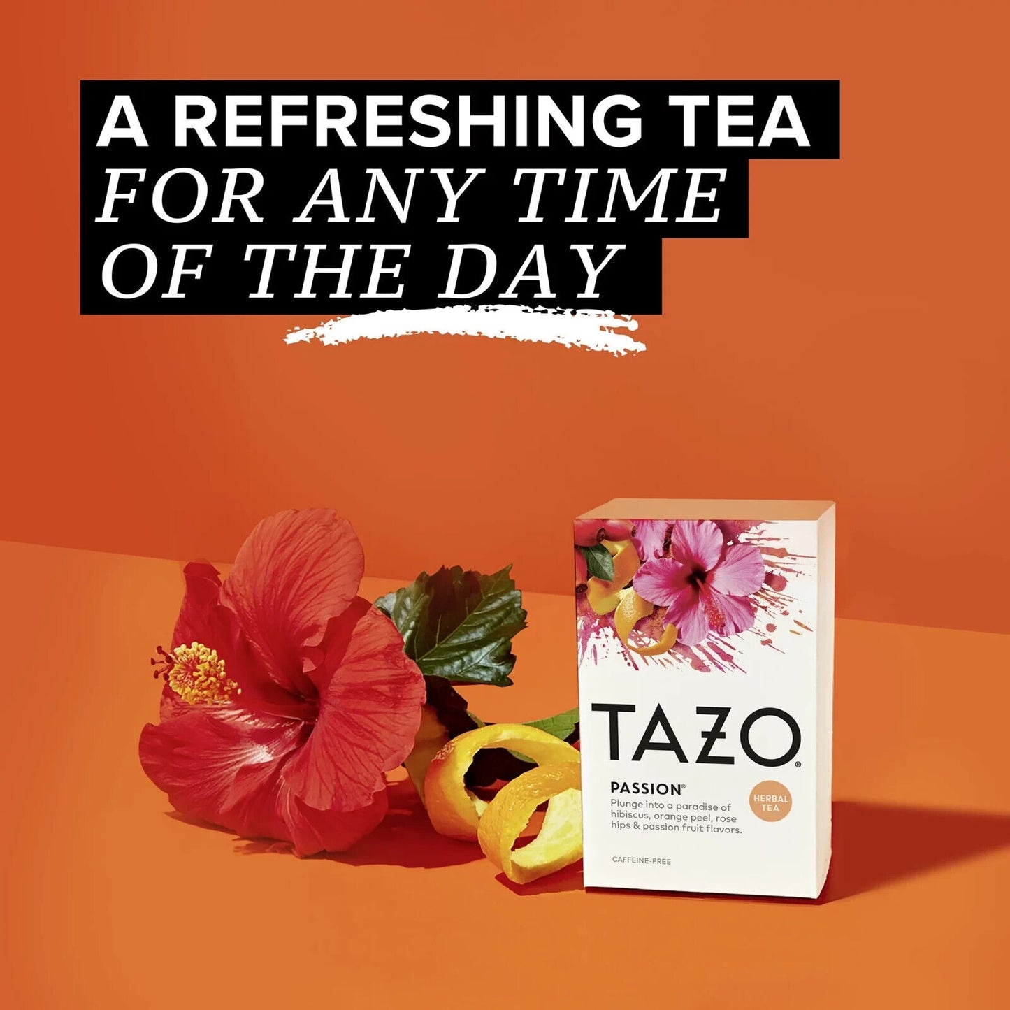 20 Tea Bags TAZO Herbal Tea, Passion, Caffeine-Free, Tea Bags 20 Count Box..