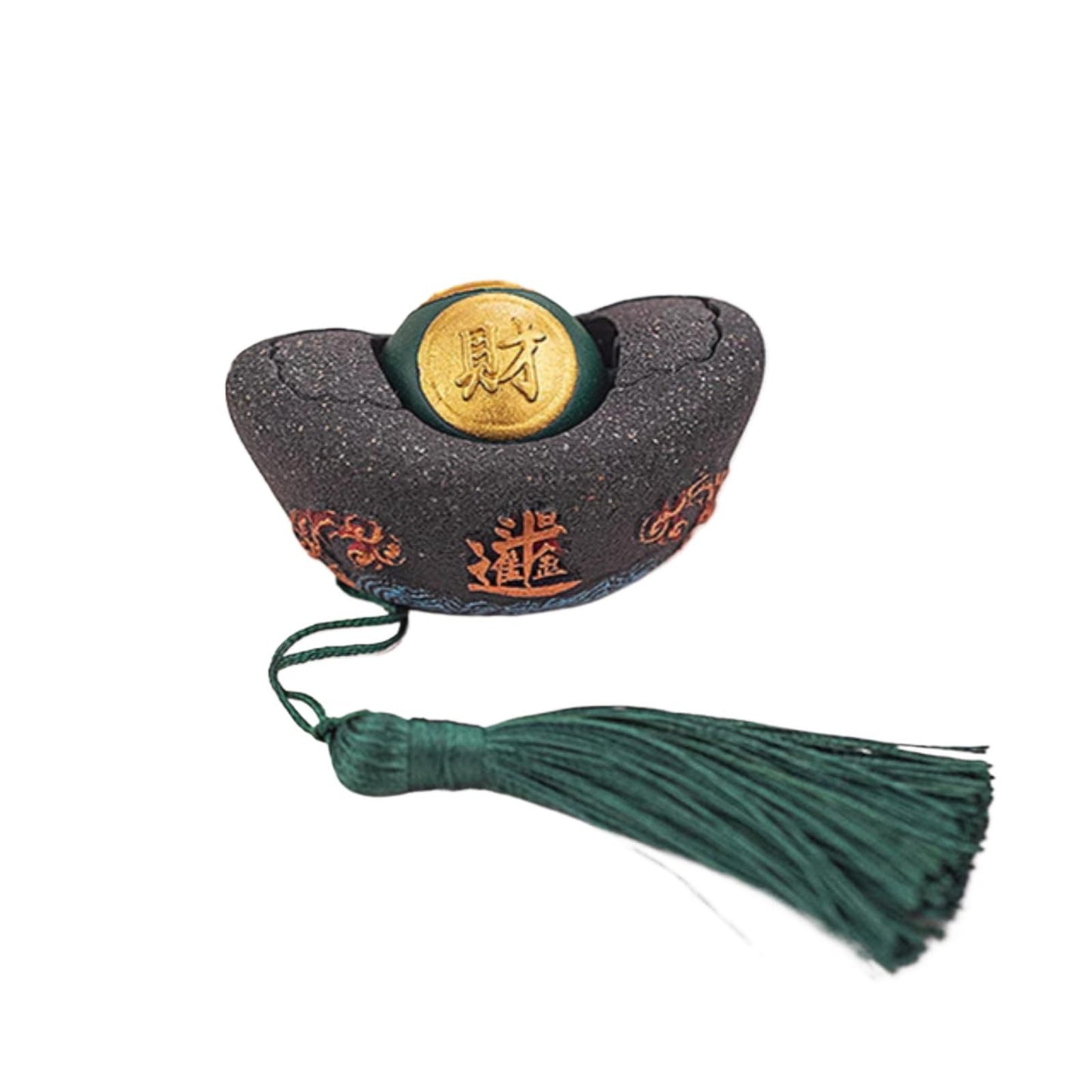 Chinese Yuanbao Black Stone Tea Pet 6.8cm Kung Fu Tea Table Decoration Tea Play