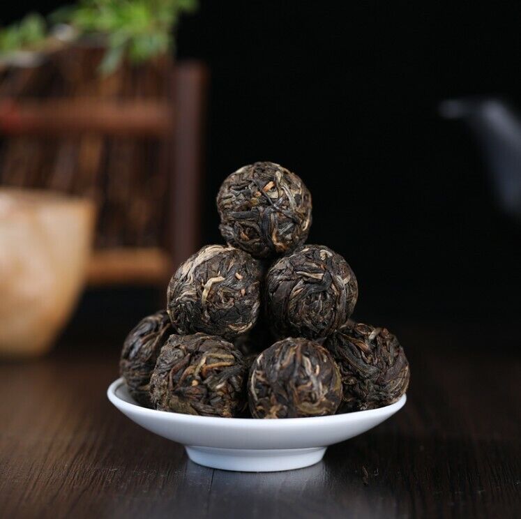 Handmade Pearl YiWu puerh Tea Mini Raw Pu-erh Tea Uncooked Pu-erh Tea-