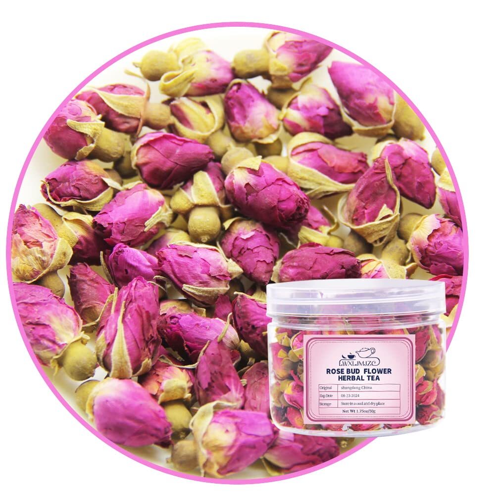 Dried Rose Buds Tea Natural Rose Herbal Tea Loose Leaf Rose Flower Tea1.75oz/50g