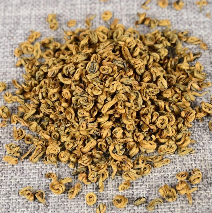 250g Yunnan golden snail black Tea Bi Luo Chun tea,Dian Hong JinSi Snail tea