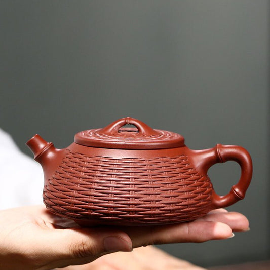 True Yixing Zisha Clay Tea Pot Dahongpao Marked Shipiao Pot Handmade Kungfu Pot