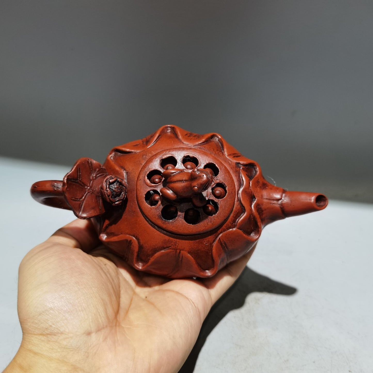 China yixing purple clay teapot tea set pot zisha ritual frog lotus seed teaware