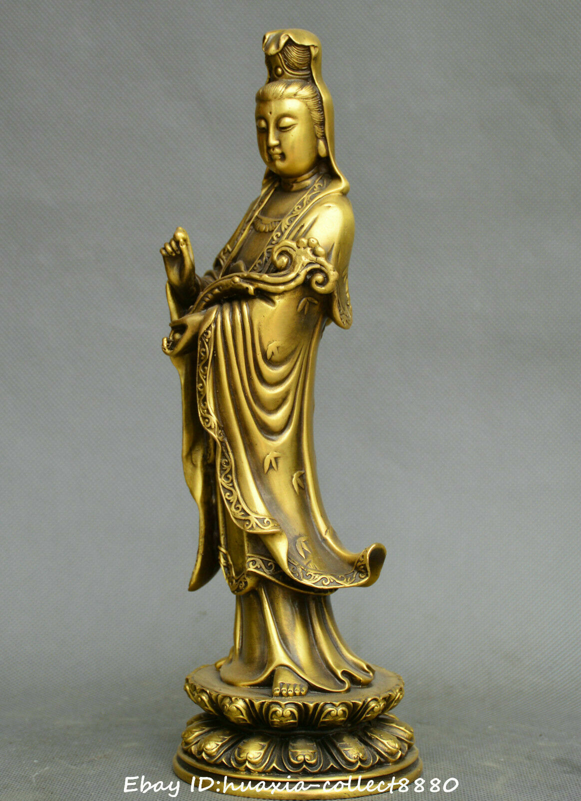 Chinese Tibet Buddhism Old Bronze Ruyi Guanyin Kwan-yin Avalokitesvara Statue