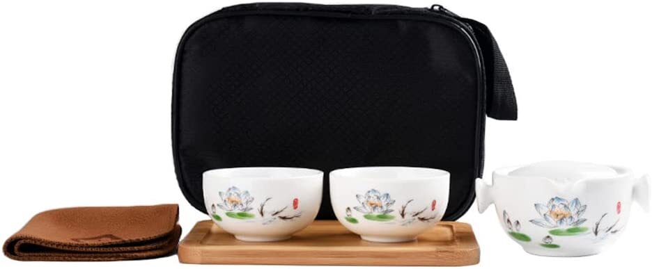 Convenient Teapot Tea Cup Porcelain Teacup Glazed Travel Tea Set Kuaike Cups