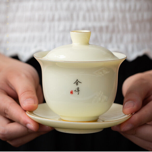 180ml Chinese Ceramic Gaiwan Tureen Tea Cup Bowl Kung Fu Tea Set Tea Ceremony