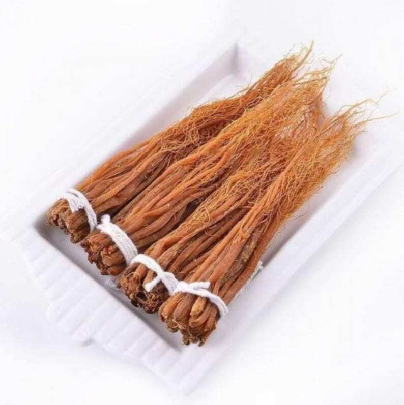 100g Red Panax Ginseng Roots Red Korean Ginseng Root Whole Root Red Ginseng Root