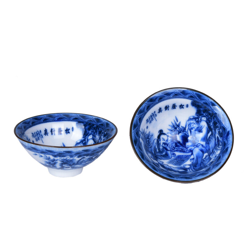 one cup blue-and-white porcelain tea cup for Pu'er tea Chinese kungfu tea cup