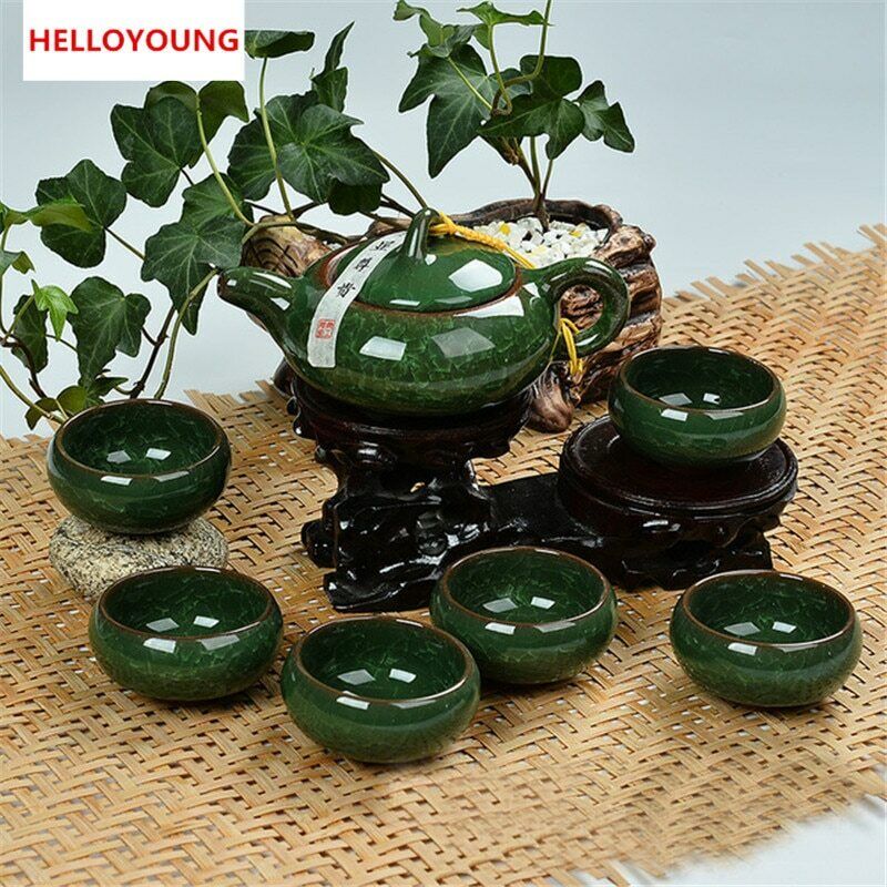 Ceramic Tea Set Drinkware Dehua Colorful Cup Chinese Kung Fu Tea Cup Tea Pot Set