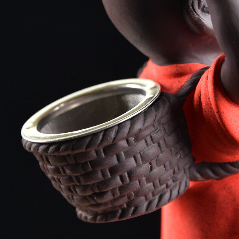 creative tea pet yixing zisha monk pee doll tea strainer boy statue tea play new