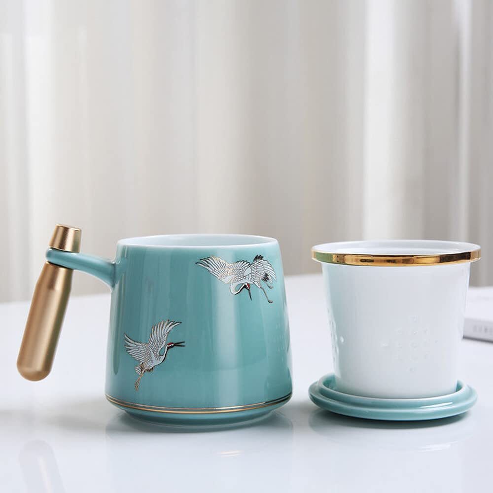 420ml Filter Water Mug Home Office Tea Water Separation Tea Cup Kung Fu Tea Set