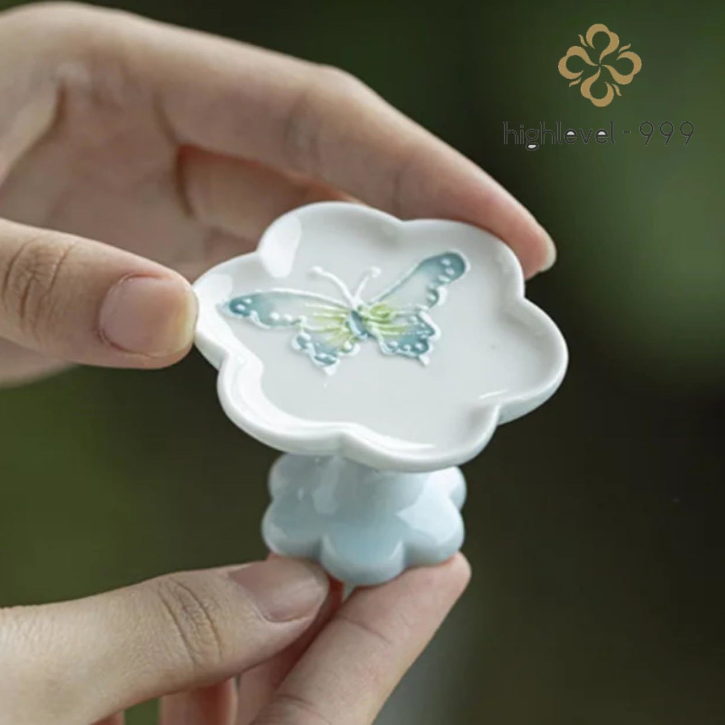 Butterfly Teapot Cover Holder Handamde tea pet 5.6cm Teapot Lid Bracket Tea Set
