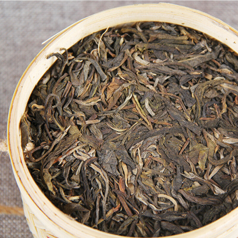 500g Top Ancient Tree Cha Pu'er Tea Cake Bamboo Basket Pu-erh Green Tea Gift Tea