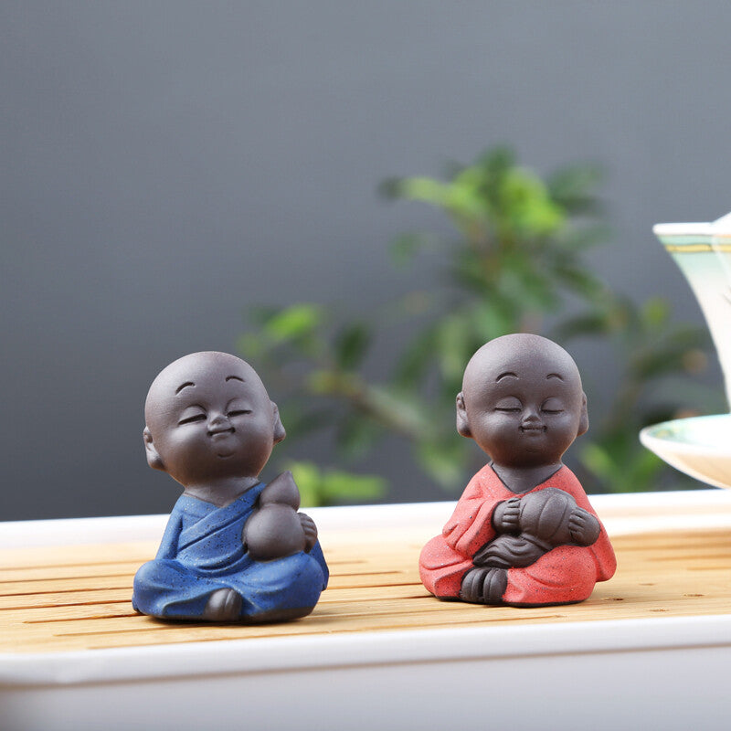 One Tea Pet Little Monk Zisha Tea Pet Lovely House Decoration Tea Play Mascot