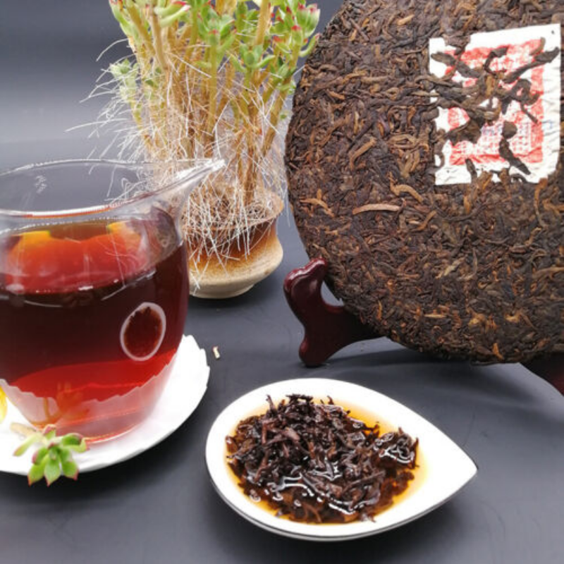 Ripe Puer Cooked tea 357g Yunnan Tong Qing Hao Yiwu Mt. Old Tea Puerh Tea Cake