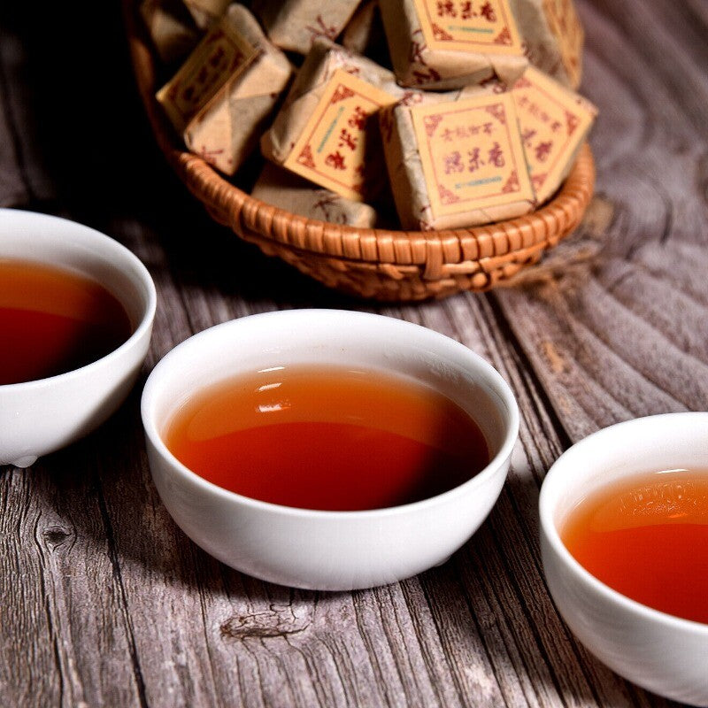 500g Yunnan Pu'er Tea Glutinous Fragrant Ripe Tea Mini Small Square Brick Tea