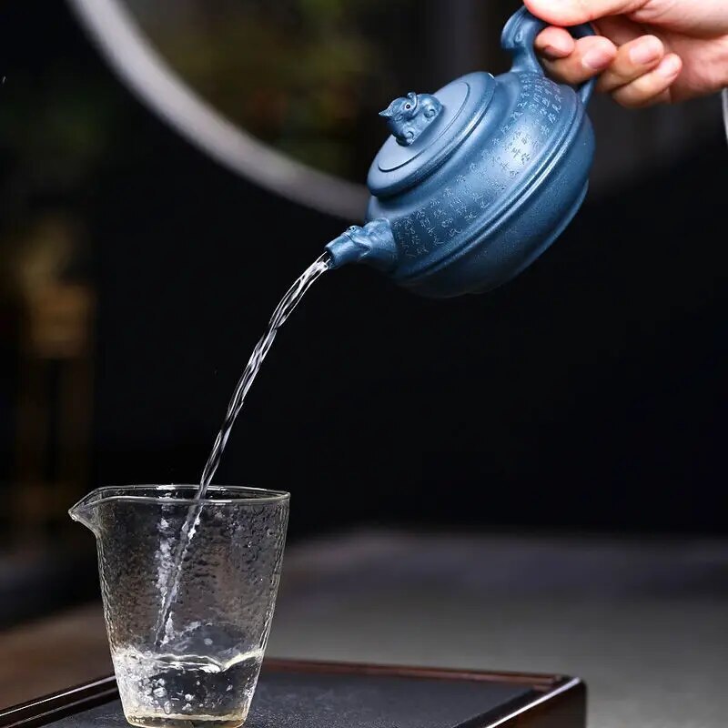 340ml Purple Clay Teapots Ball Hole Filter Xishi Tea Pot Yixing Teapot Handmade