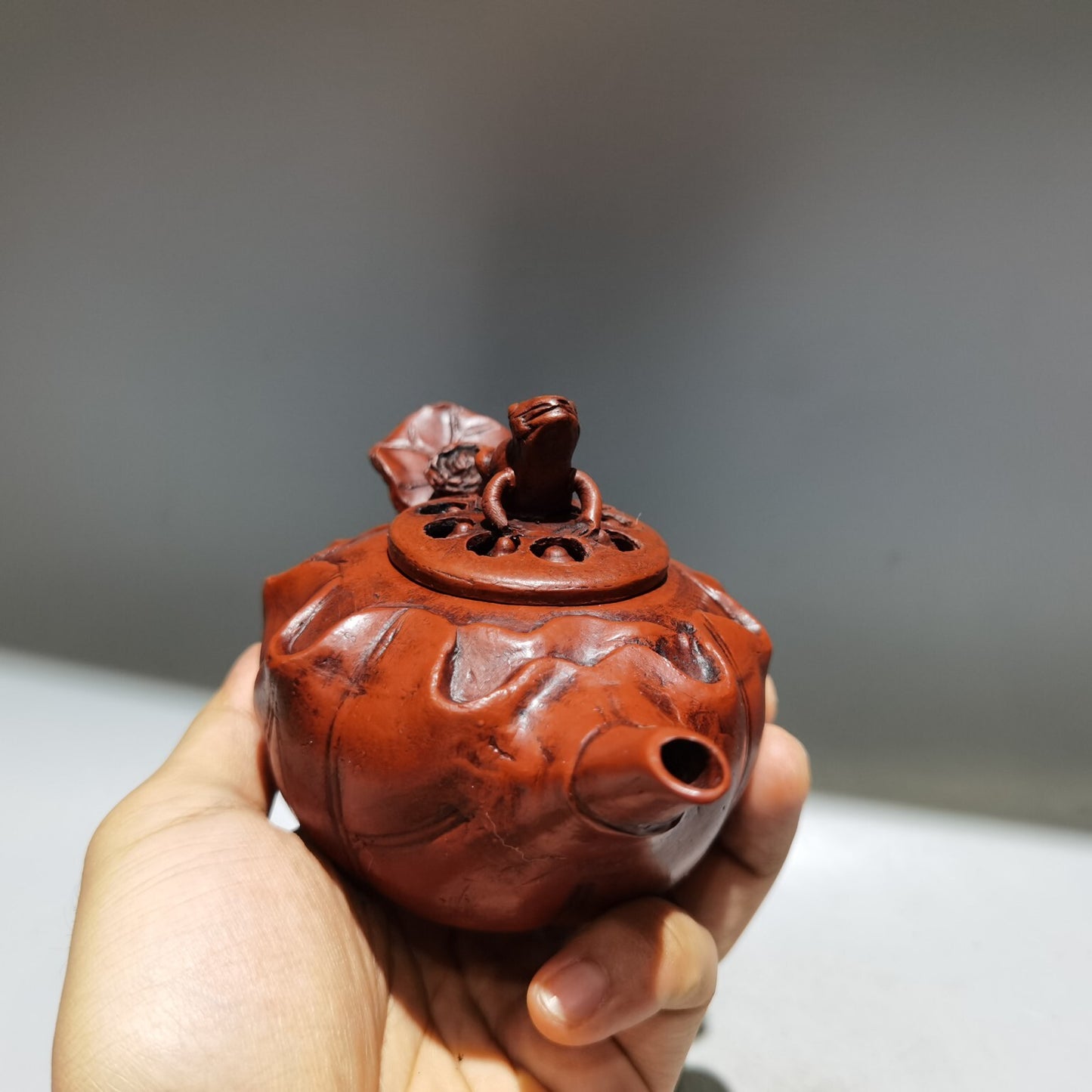 China yixing purple clay teapot tea set pot zisha ritual frog lotus seed teaware
