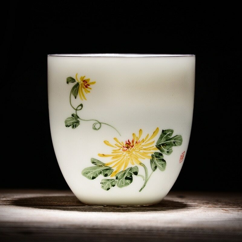 6 Pcs/lot Tea Cups Drinkware Chinese Kung Fu Tea Cup Ceramic Porcelain Tea Set
