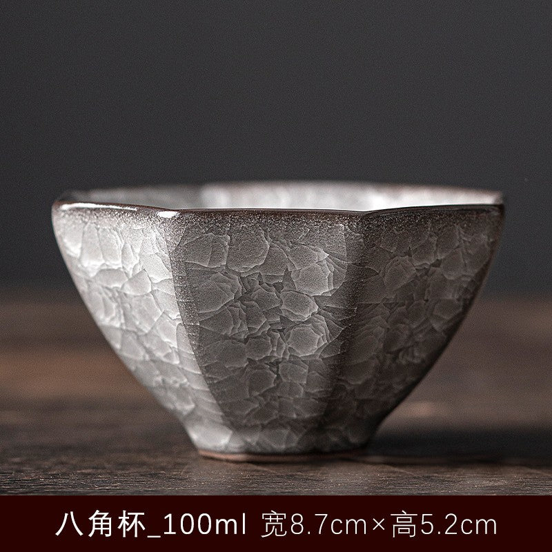 1pc Longquan Celadon Single Cup Ge Kiln Black Ice Crack Tea Cup Tea Set Tea Cup