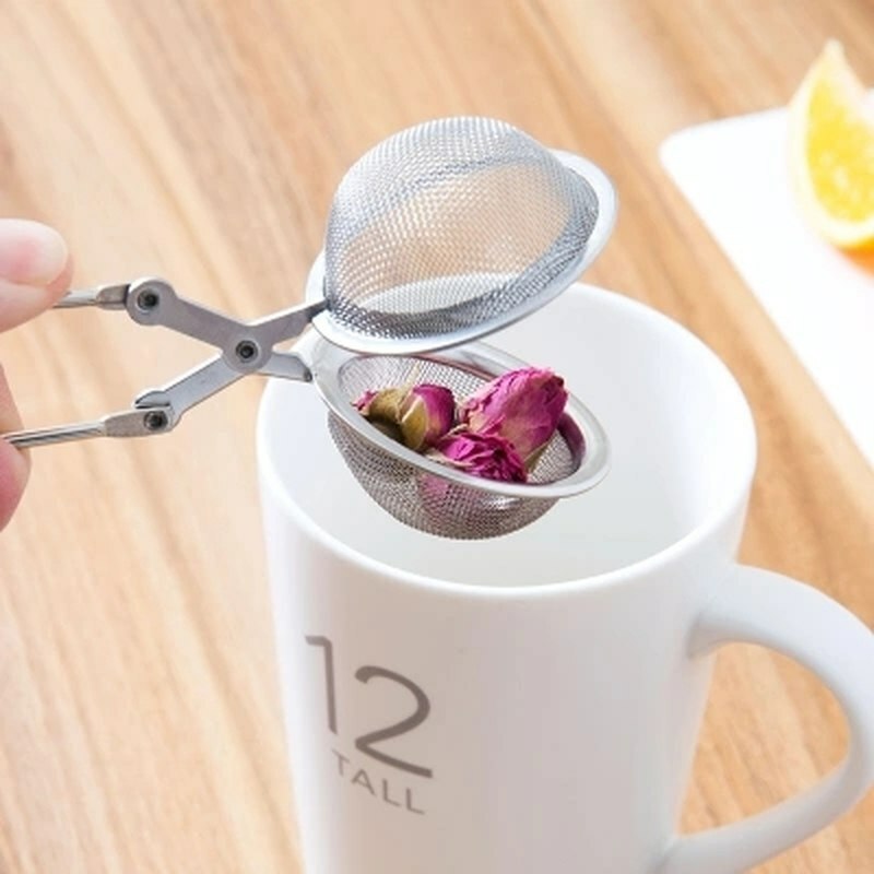 Tea Strainer Handle Tool Tea Infuser Stainless Steel Tea Pot Infuser Sphere Mesh