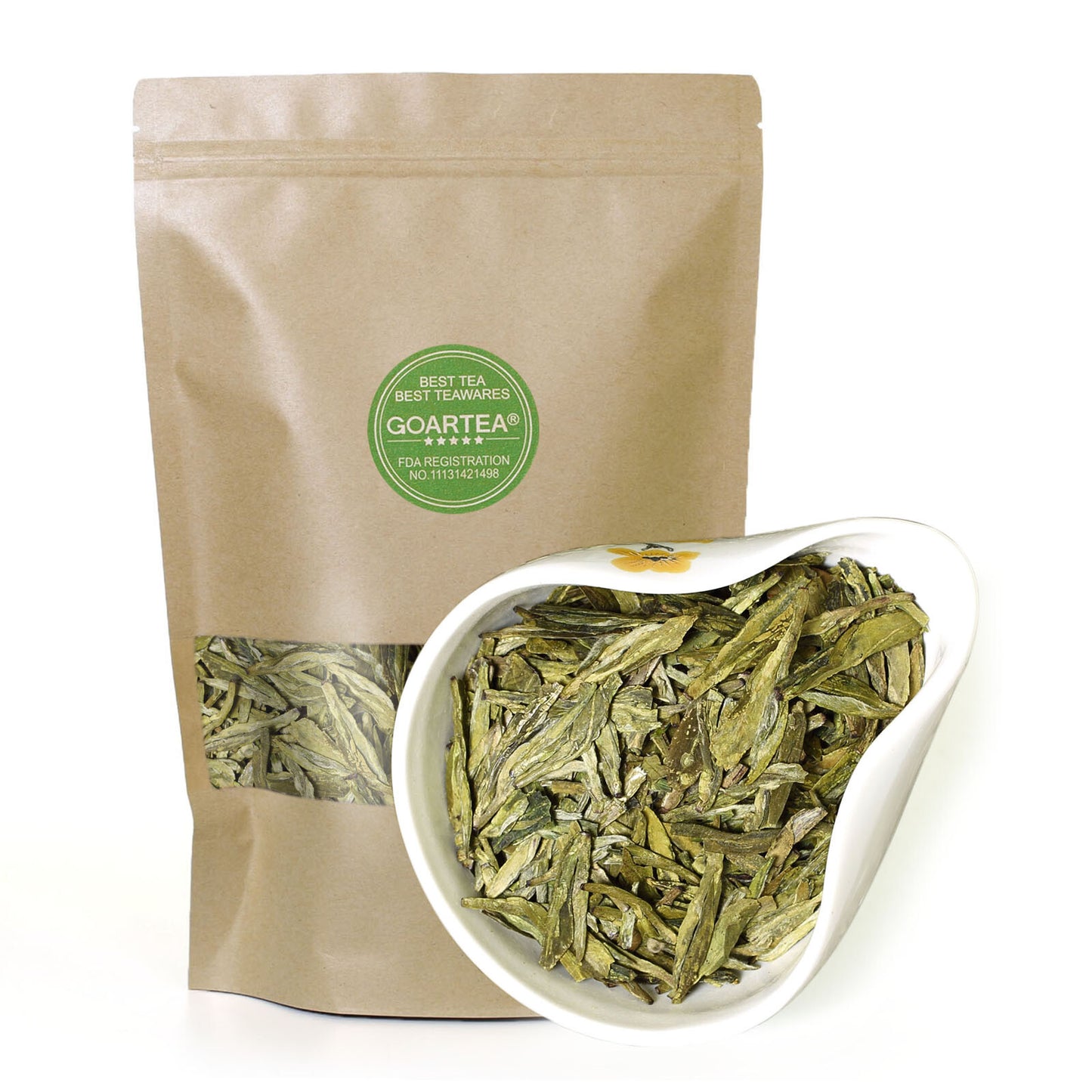 GOARTEA Top Xihu Longjing Dragon Well Spring Green Tea Long Jing Green Tea-