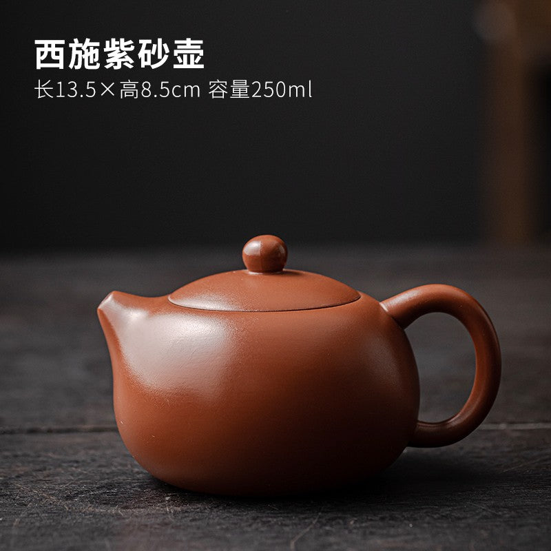 Purple Sand Teapot Dahongpao Tea Xishi Pot Handmade Ceramic Kung Fu Tea Set