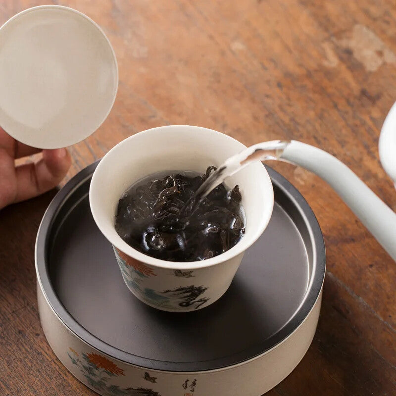 150ml Gaiwan Tea Ceramic Tureen Chinese Flower Bird Pattern Cup Tea Bowl Tea Set