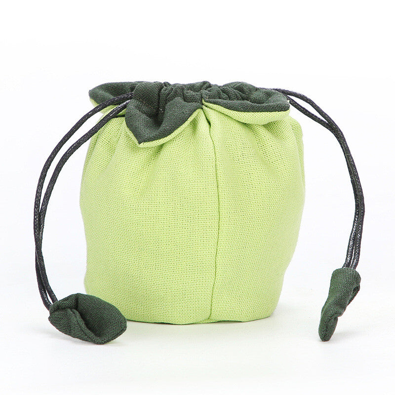 Tea Cup Drawstring Bag Travel Teaware Storage Pouch Portable Collect Teacup Bag