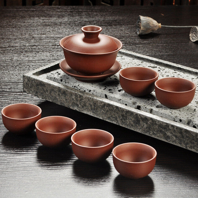 Handmade Drinkware China Kung Fu Purple Sand Teapot Tea Set Ceramic Teapot Cup