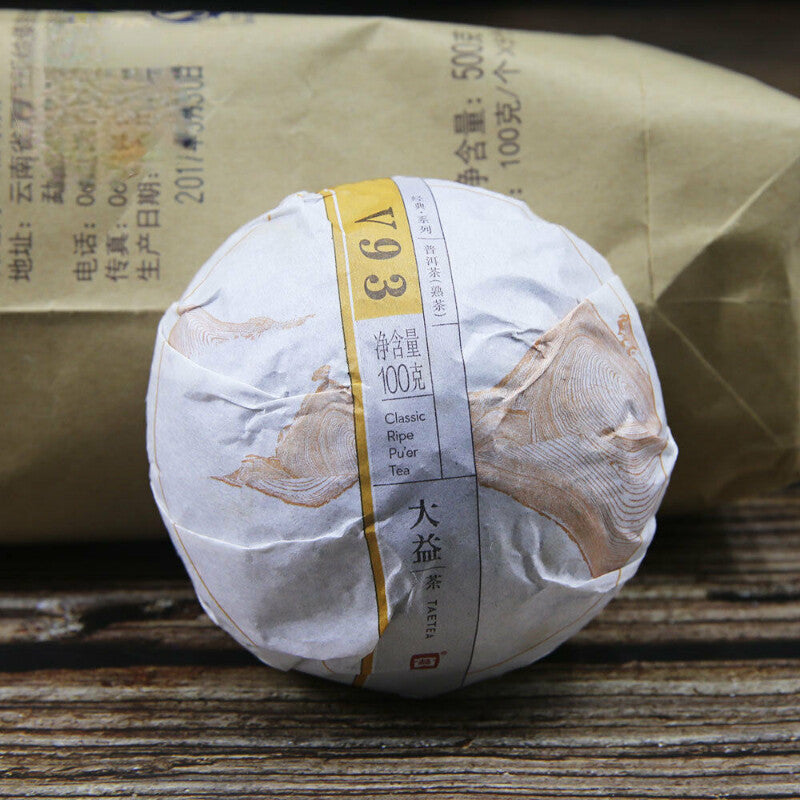 100g TAETEA V93 Batch 1701 Shu Puer Tuocha Yunnan Puer Tuo Tea - Tea & Infusions