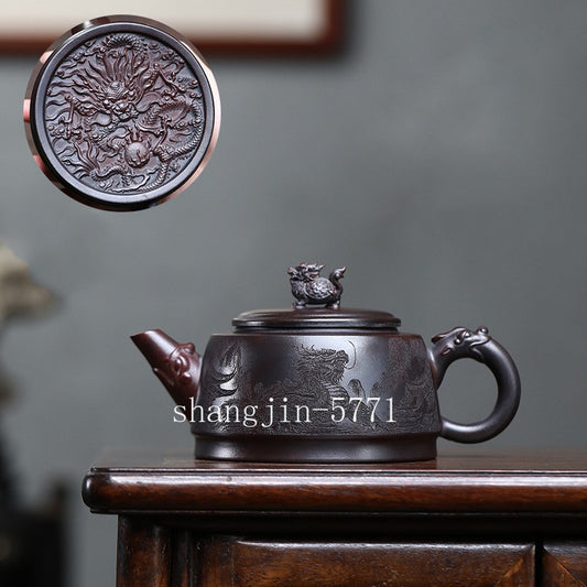 Original Ore Real Yixing Zisha Clay Tea Pot Hand Carved Chinese Master Pot China