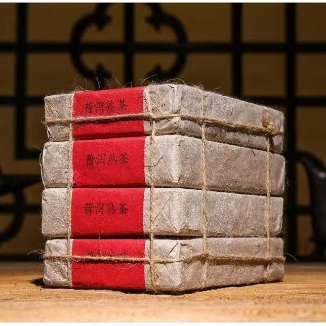 250g MengHai Puer Ripe Tea PuEr Tea Brick Cooked BuLangShan Jujube fragrance tea