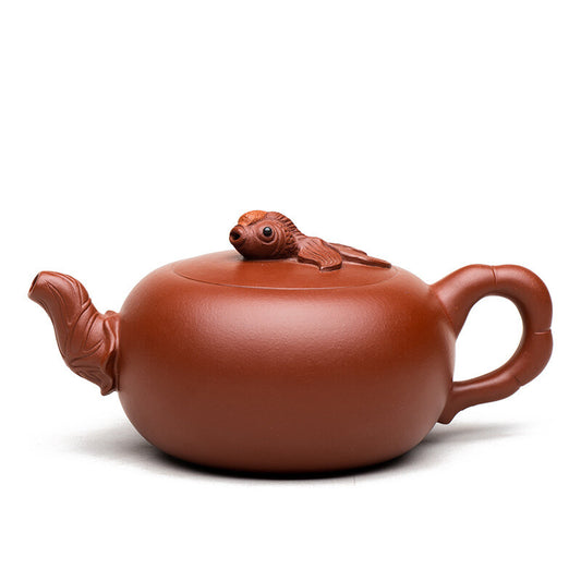 Handmade Tea Pot Real Yixing Zisha Dahongpao Clay Boutique Pot 9 Infuser Holes