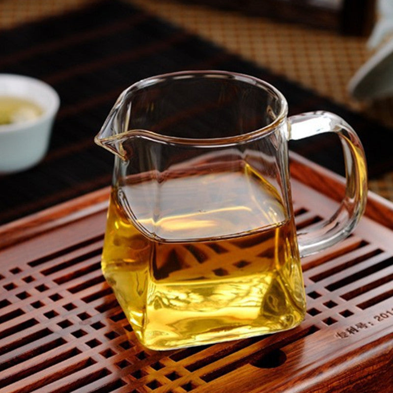 Glass Teapot Square Bottom Flower Tea Kettle Coffee Puerh Tea Pot Durable Teaset
