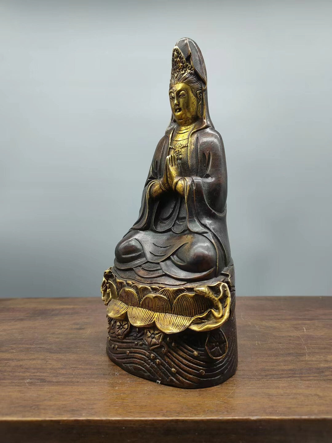 Collected Old Ancient Copper Guanyin Buddha Bodhisattva Buddhist Ornament