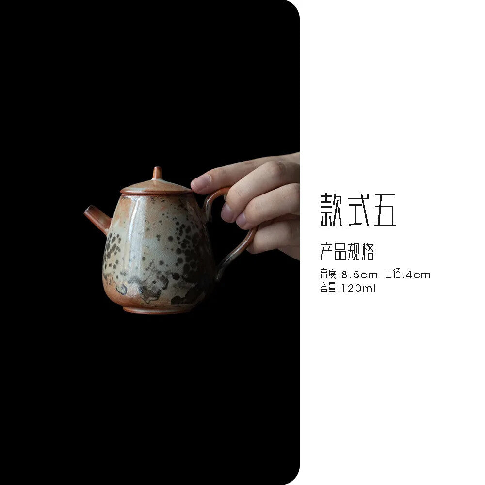 Ink Wood-fired Porcelain Teapot Pot Chinese Tea Brewing Kettle Tea Ceremony