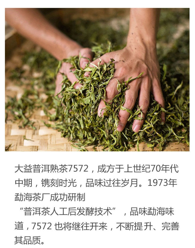 357g Yunnan Menghai Classic 7572 Mellow Aroma 2021 Pu'er Tea Ripe Tea Cake