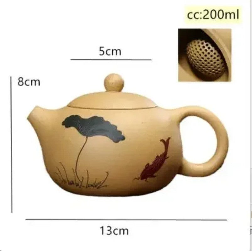 200ML Yixing Classic Tea Pot Purple Clay Xi Shi Teapots Handmade Tea Set